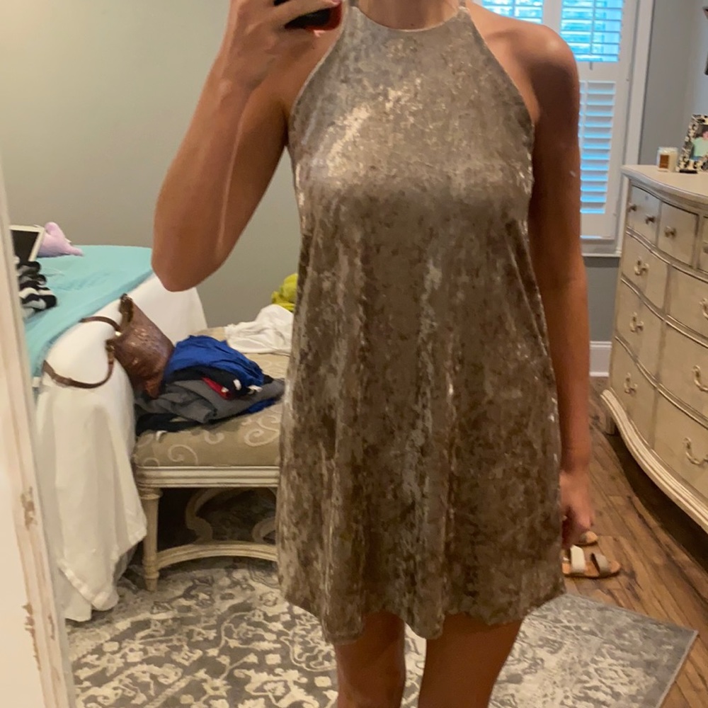 Velvet light brownish dress